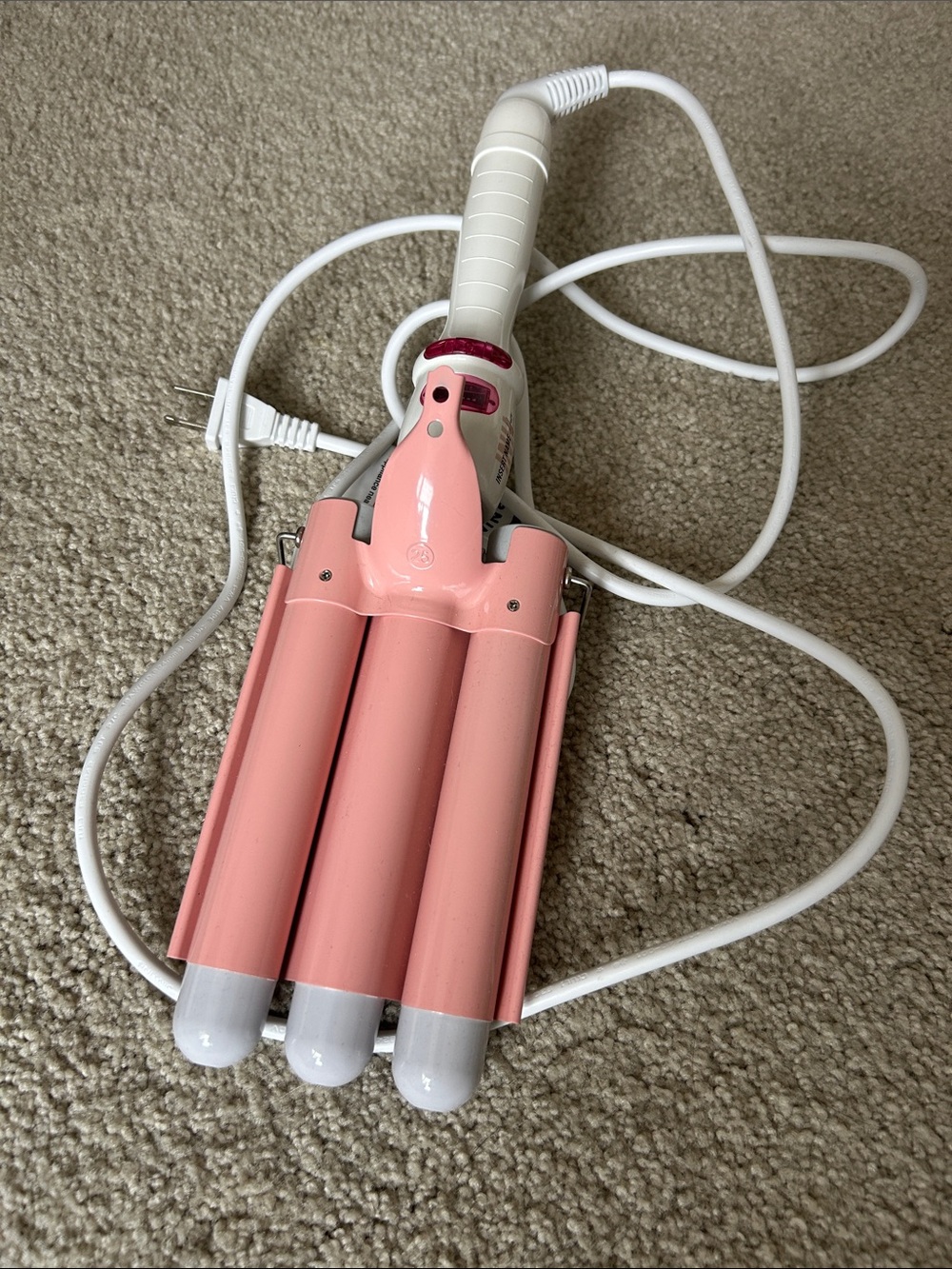 3-Bar Pink Triple Barrel Wave Hair Waver